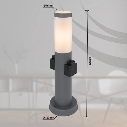 Globo 3158AK - Candeeiro exterior com 2 tomadas BOSTON 1xE27/23W/230V IP44