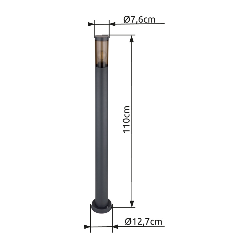 Globo - Candeeiro exterior 1xE27/23W/230V 110 cm IP44
