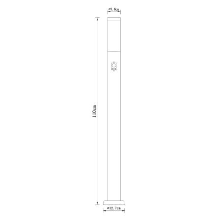 Globo - Candeeiro exterior com sensor 1xE27/30W/230V IP44