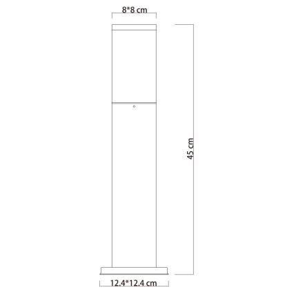 Globo - Candeeiro exterior 1xE27/15W/230V 45 cm IP44