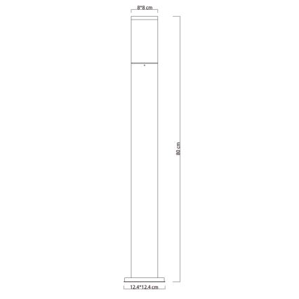 Globo - Candeeiro exterior 1xE27/15W/230V 80 cm IP44