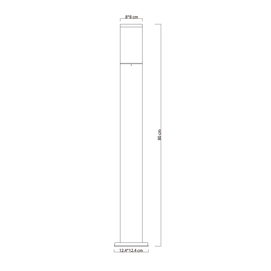 Globo - Candeeiro exterior 1xE27/15W/230V 80 cm IP44
