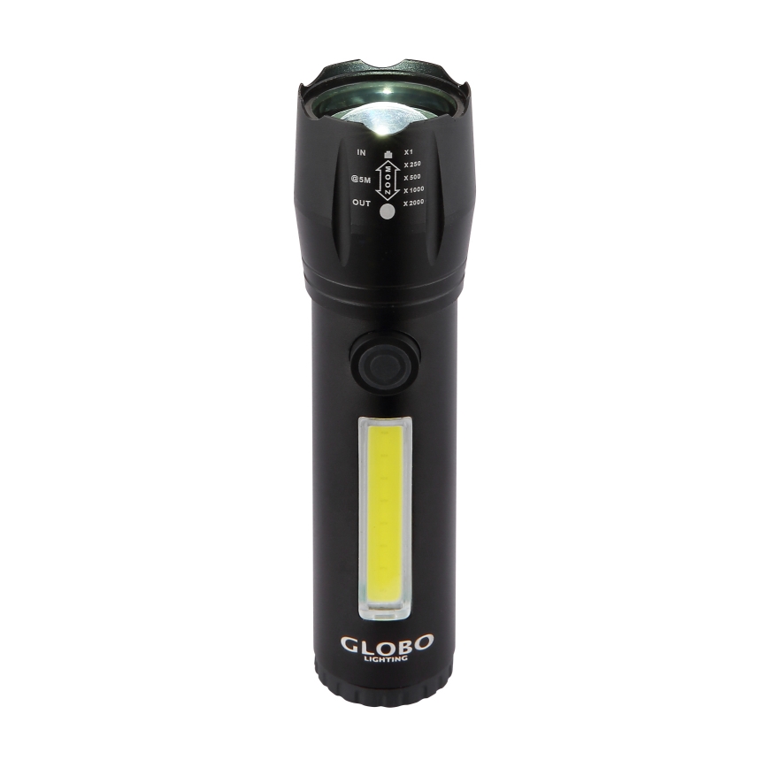 Globo - Lanterna recarregável LED LED/3W/5V + COB/3W 5500K 1200 mAh