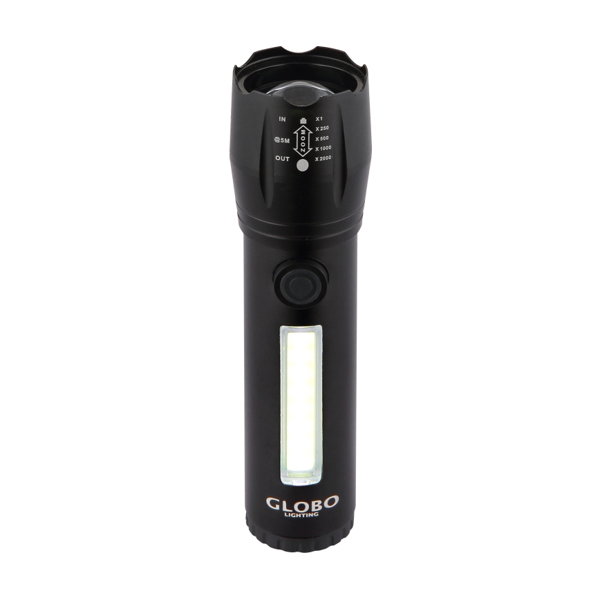 Globo - Lanterna recarregável LED LED/3W/5V + COB/3W 5500K 1200 mAh