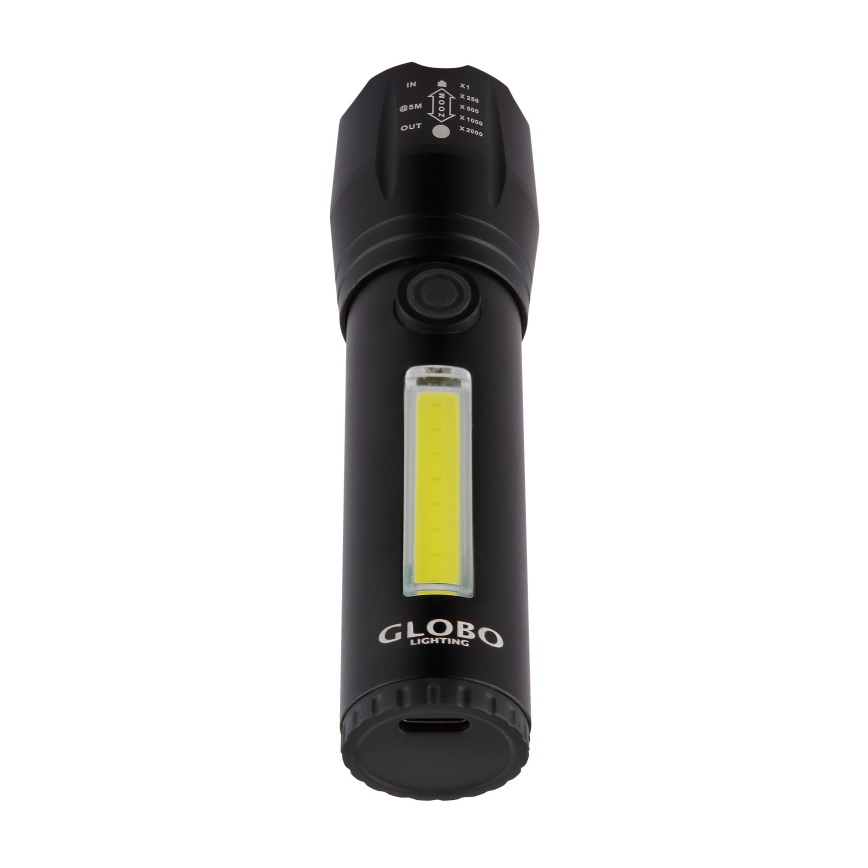 Globo - Lanterna recarregável LED LED/3W/5V + COB/3W 5500K 1200 mAh