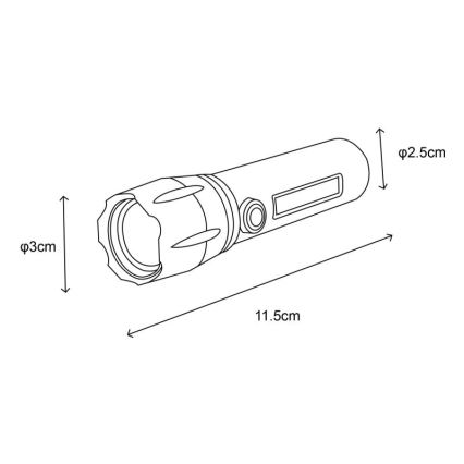 Globo - Lanterna recarregável LED LED/3W/5V + COB/3W 5500K 1200 mAh