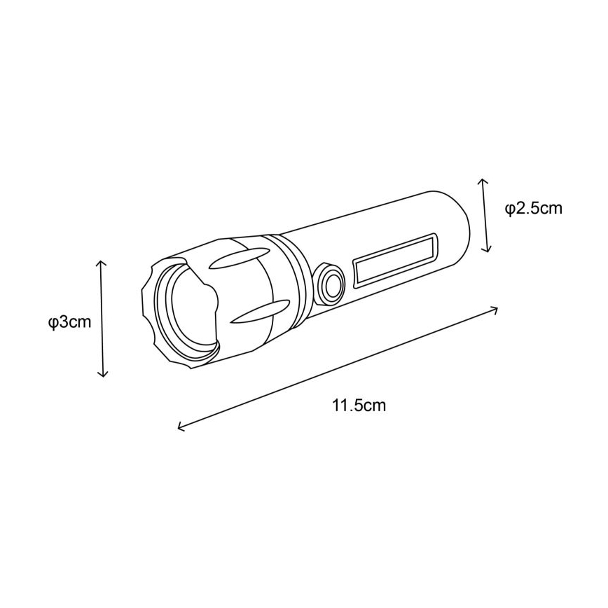 Globo - Lanterna recarregável LED LED/3W/5V + COB/3W 5500K 1200 mAh