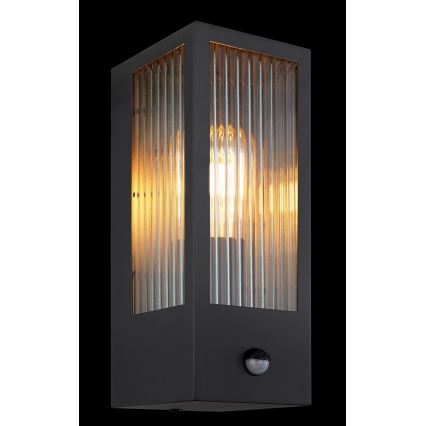 Globo iluminação de parede com sensor 1xE27/60W/230V IP44