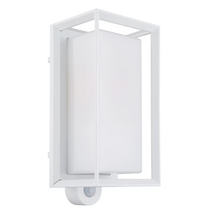 Globo - Iluminação de parede exterior com sensor 1xE27/60W/230V IP44 branco