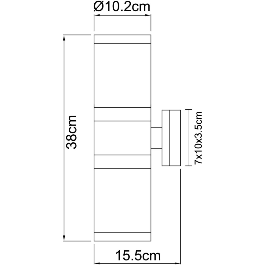 Globo - Luz de parede de exterior 2xE27/60W/230V IP44