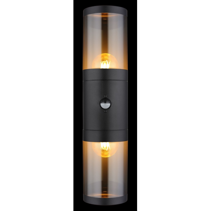 Globo iluminação de parede com sensor 2xE27/40W/230V IP44