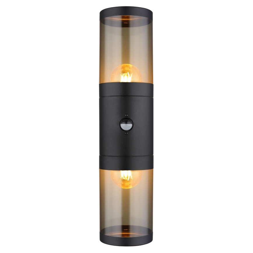 Globo iluminação de parede com sensor 2xE27/40W/230V IP44