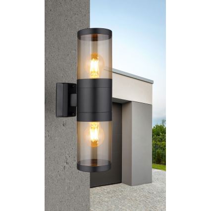 Globo - Iluminação de parede exterior 2xE27/60W/230V IP44