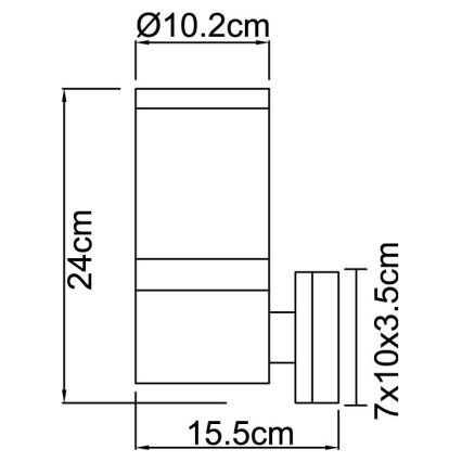 Globo - Luz de parede de exterior 1xE27/60W/230V IP44