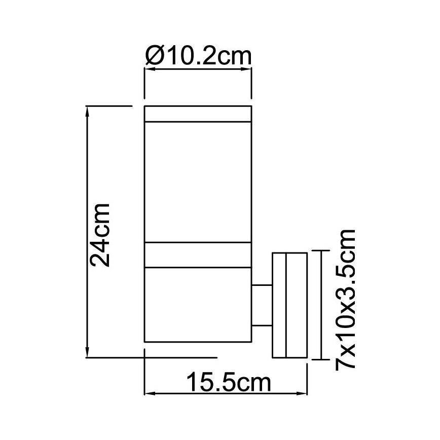 Globo - Luz de parede de exterior 1xE27/60W/230V IP44