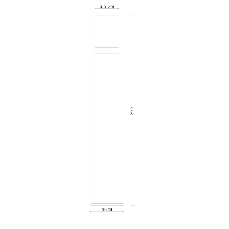 Globo - Candeeiro exterior 1xE27/60W/230V 80 cm IP44
