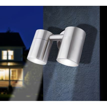 Globo 3207-2L - Luz de exterior LED STYLE 2xGU10/5W/230V IP44