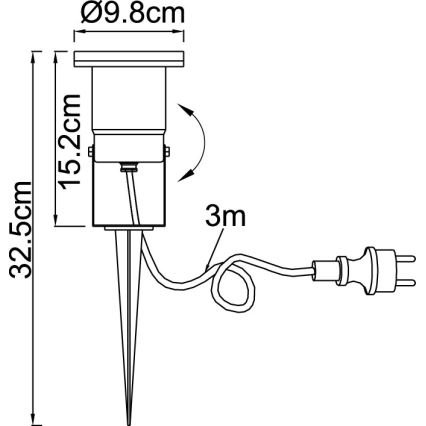 Globo - Candeeiro exterior 1xGU10/35W/230V IP65