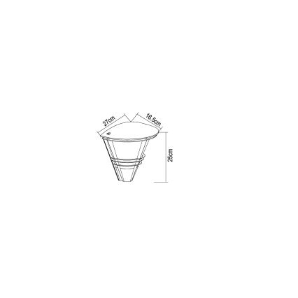 Globo - Luz de parede de exterior 1xE27/60W/230V IP44