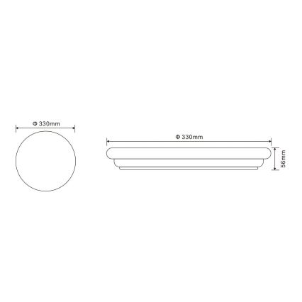 Globo - Luz de teto de exterior LED 1xLED/24W/230V IP54