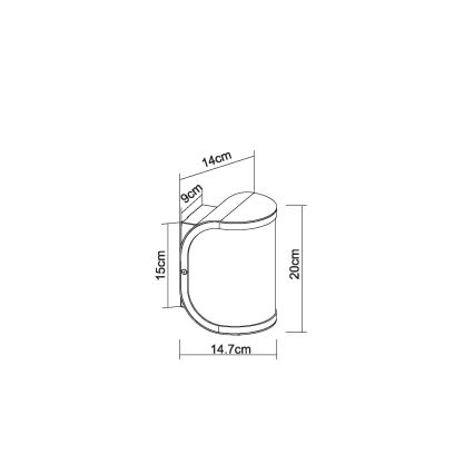 Globo - Luz de parede de exterior 1xE27/60W/230V IP44