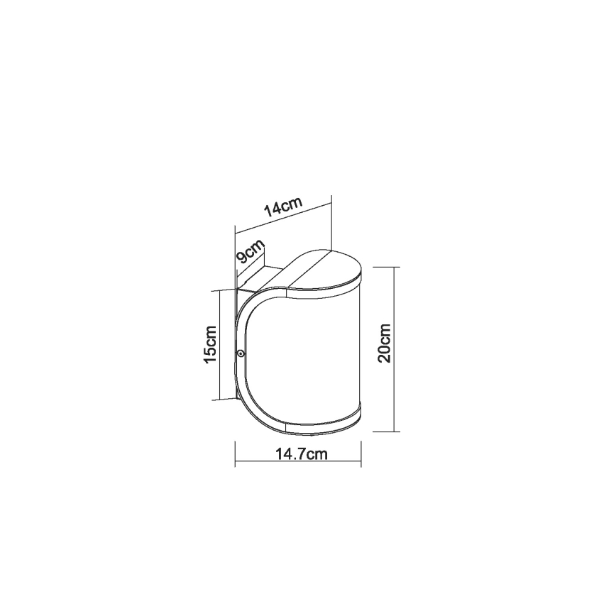Globo - Luz de parede de exterior 1xE27/60W/230V IP44