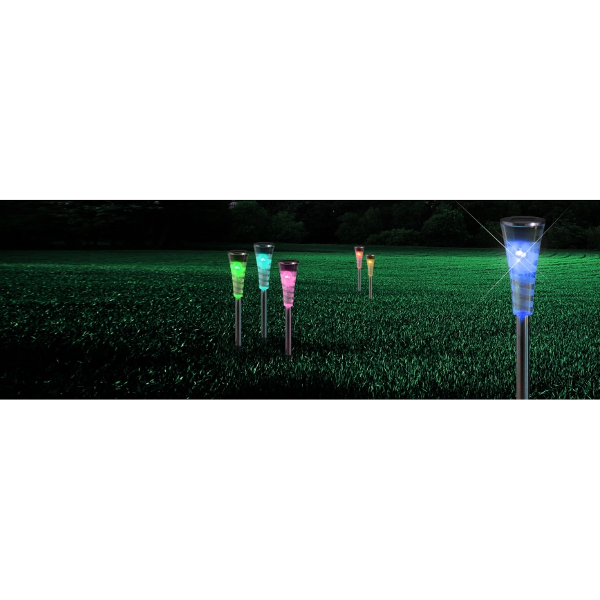 Globo 33079-5 - CONJUNTO 5x Luminária solar RGB-LED/0,06W/3,2V IP44