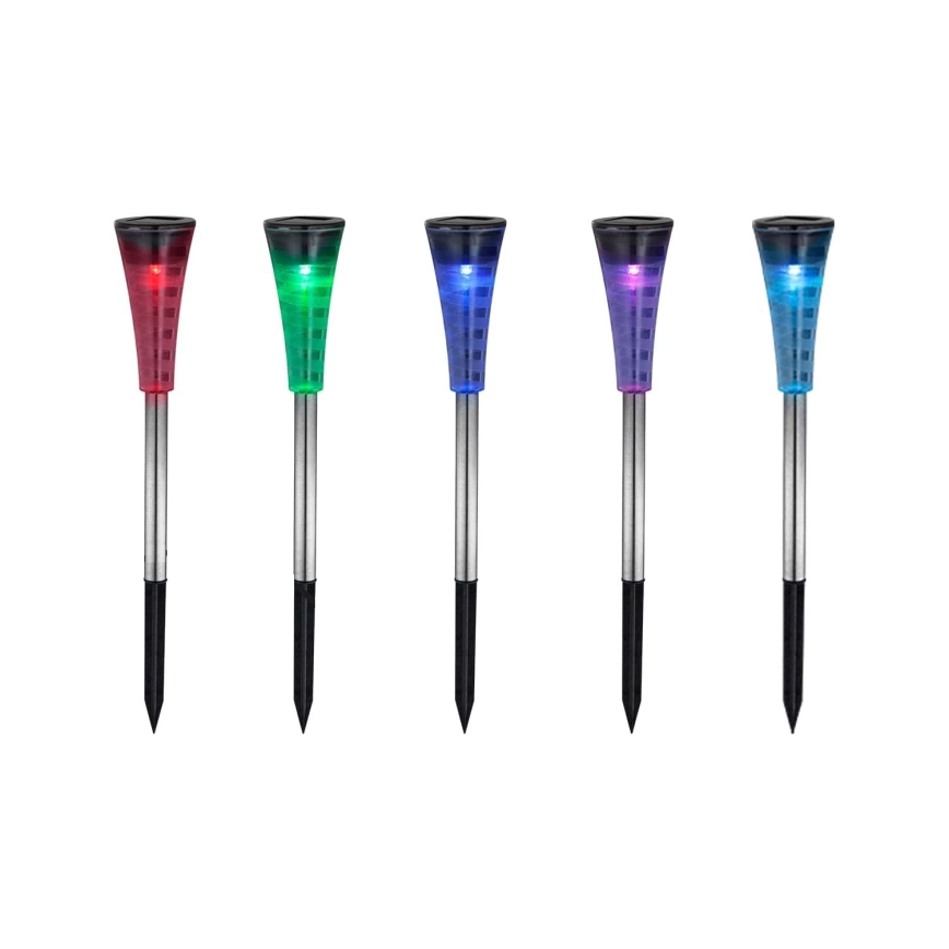 Globo 33079-5 - CONJUNTO 5x Luminária solar RGB-LED/0,06W/3,2V IP44