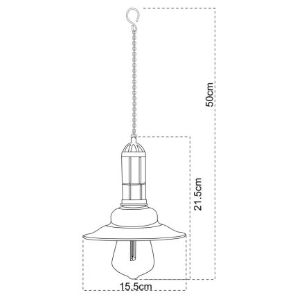 Globo - Candelabro solar LED com corrente LED/0,06W/1,2V IP44 150 mAh