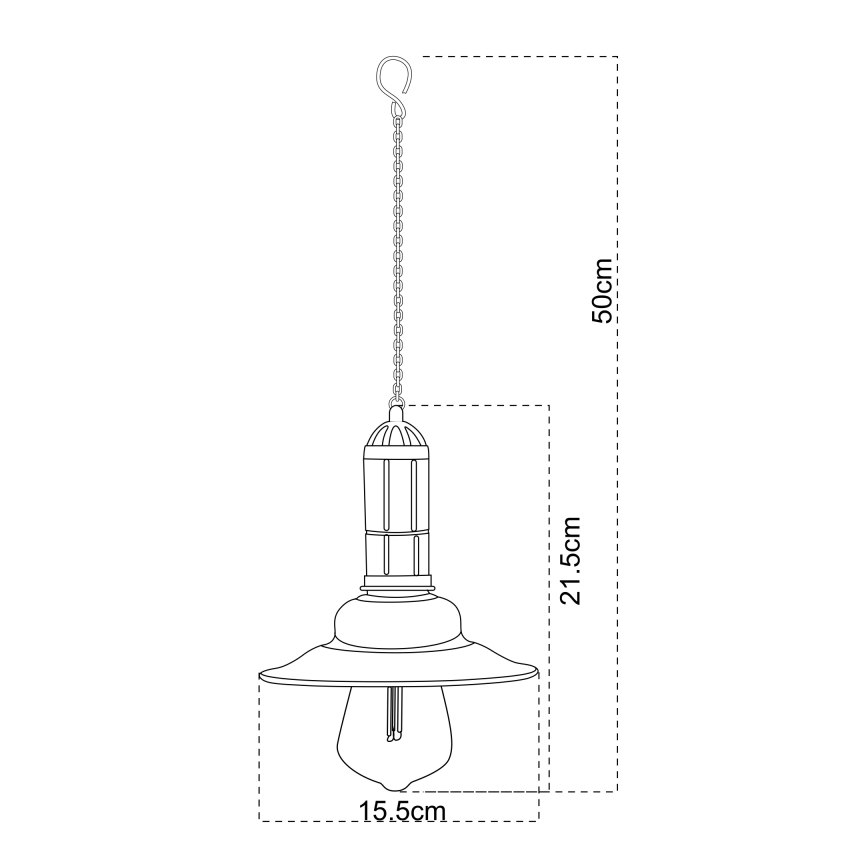Globo - Candelabro solar LED com corrente LED/0,06W/1,2V IP44