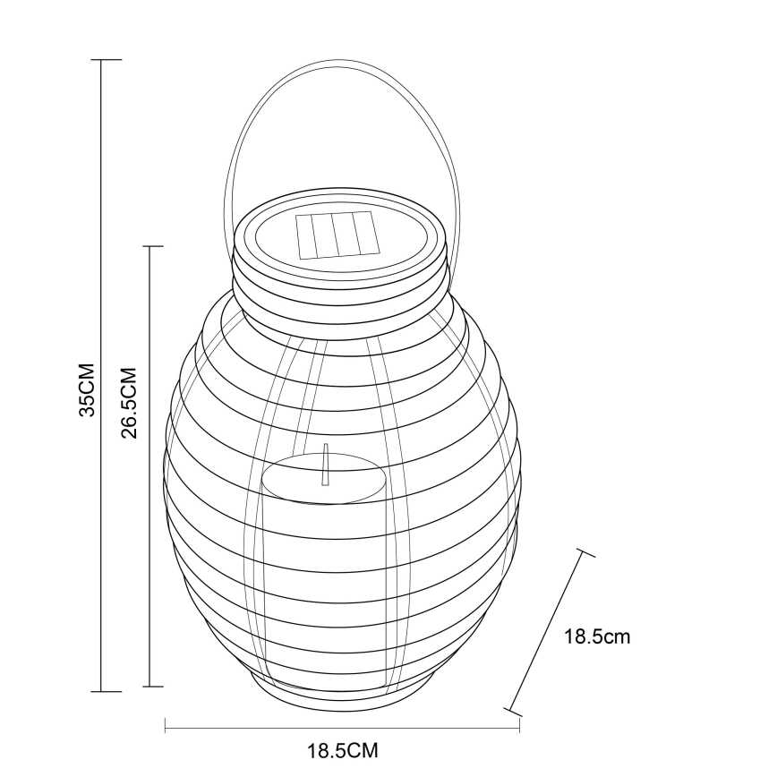 Globo - Iluminação solar LED LED/0,06W/3,2V IP44 vime