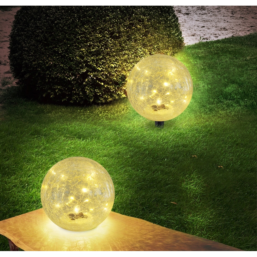 Globo - Candeeiro solar LED 15xLED/0,06W/3,2V diâmetro 15 cm IP44