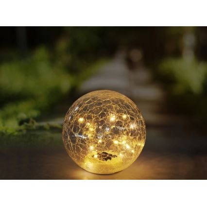 Globo - Candeeiro solar LED 20xLED/0,06W/3,2V diâmetro 19,5 cm IP44