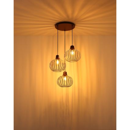 Globo - Lustre suspenso com cabo 3xE27/40W/230V