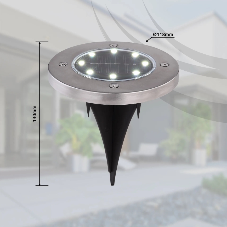 Globo - CONJUNTO 4x Luminária Solar LED LED/0,1W/3V IP44 300 mAh