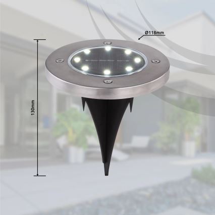 Globo - CONJUNTO 4x Luzes solares LED LED/0,1W/3V IP44