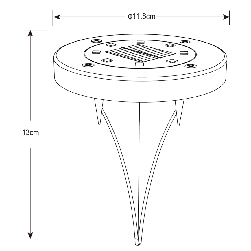 Globo - CONJUNTO 2x Luzes solares LED LED/0,8W/3V IP44 300 mAh