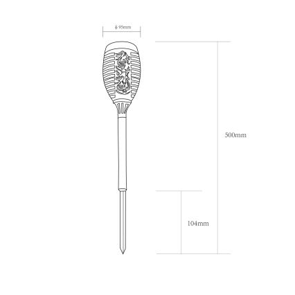 Globo - CONJUNTO 2x Candeeiros solares LED LED/0,1W/3V IP44