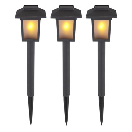 Globo - CONJUNTO 3x Candeeiros solares LED 3xLED/1,2V IP44 200 mAh