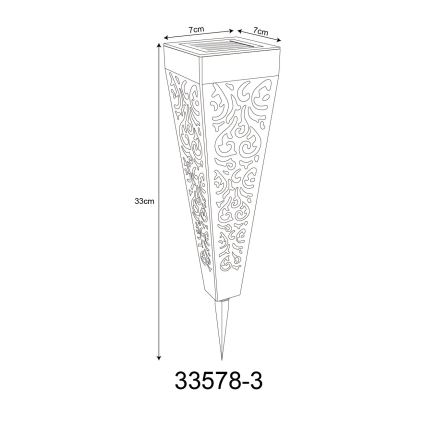Globo - CONJUNTO 3x Candeeiros solares LED LED/0,1W/3V IP44