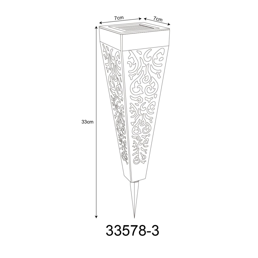 Globo - CONJUNTO 3x Candeeiros solares LED LED/0,1W/3V IP44