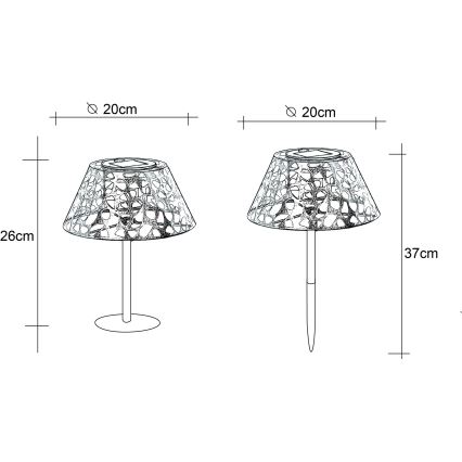 Globo - Iluminação solar LED LED/0,06W/3V 3000K IP44