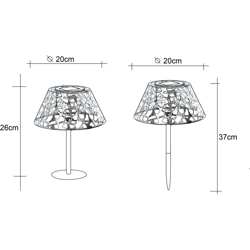 Globo - Luminária Solar LED LED/0,06W/3V 3000K IP44 300 mAh