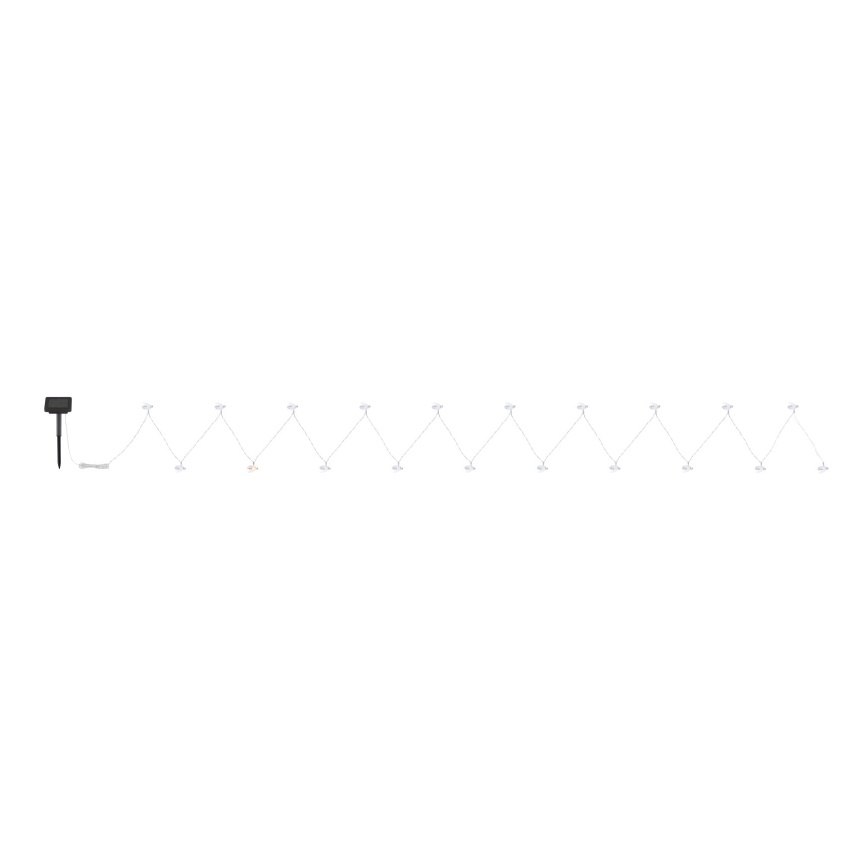 Globo - Corrente solar LED 20xLED/0,06W/3V IP44 300 mAh
