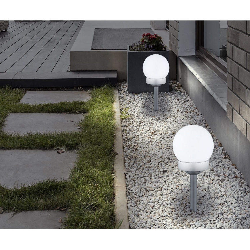 Globo - CONJUNTO 3x Iluminação solar LED LED/0,06W/3V 4000K diâmetro 10 cm IP44