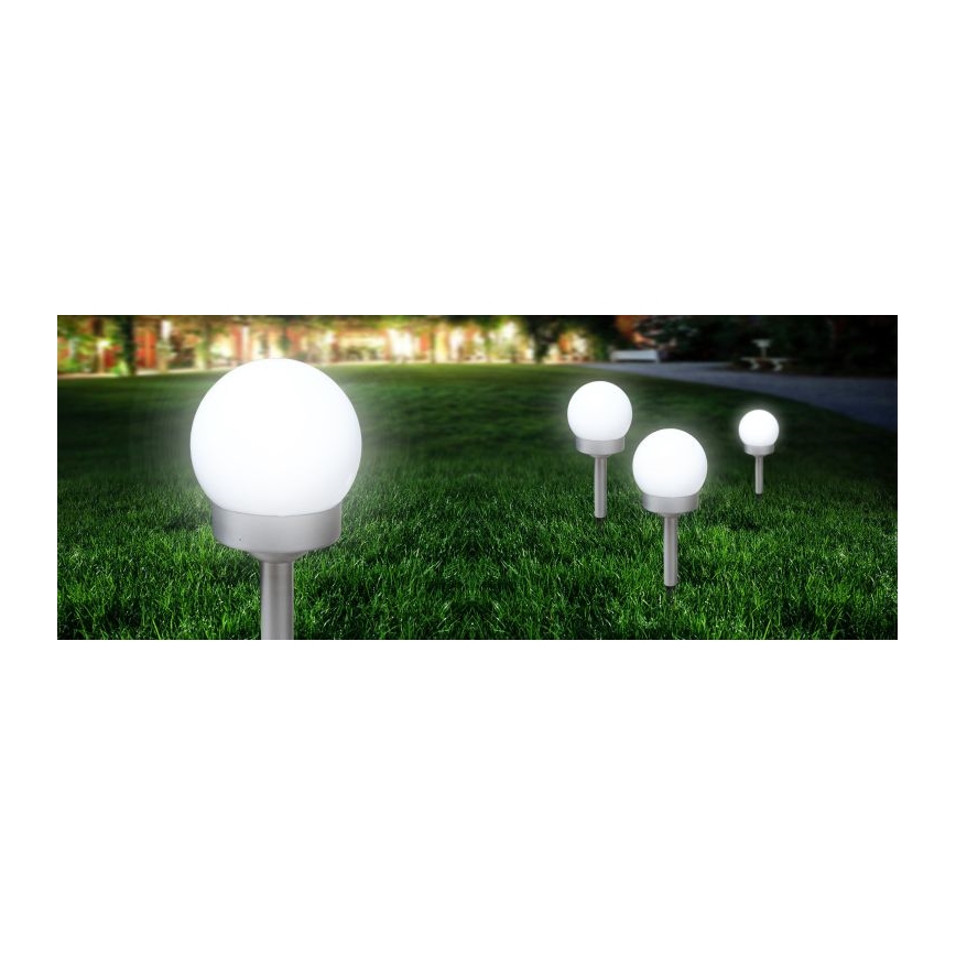 Globo - CONJUNTO 3x Iluminação solar LED LED/0,06W/3V 4000K diâmetro 10 cm IP44