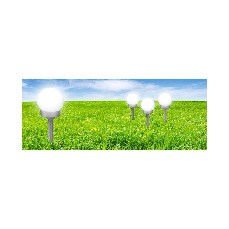 Globo - CONJUNTO 3x Iluminação solar LED LED/0,06W/3V 4000K diâmetro 10 cm IP44