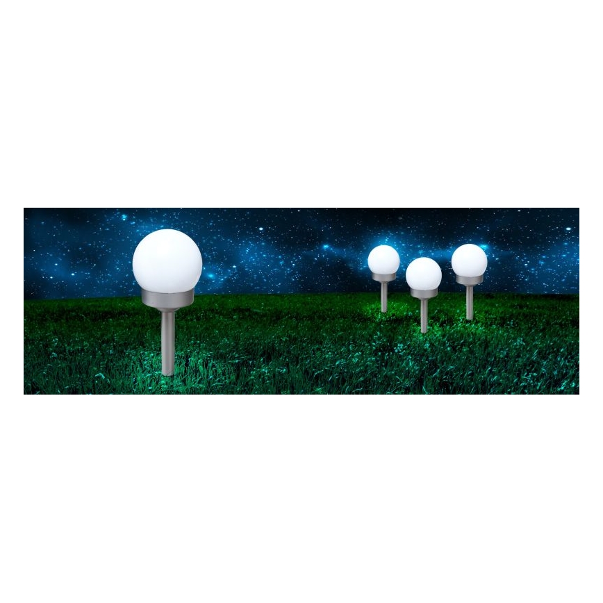 Globo - CONJUNTO 3x Iluminação solar LED LED/0,06W/3V 4000K diâmetro 10 cm IP44