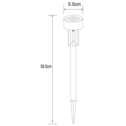 Globo - Candeeiro solar LED LED/0,06W/1,2V IP44 200 mAh