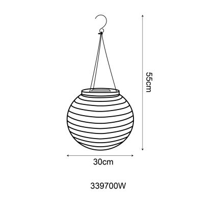 Globo - Iluminação LED suspensa solar LED/0,5W/3V IP44 branco